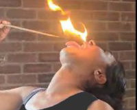 Fire eating