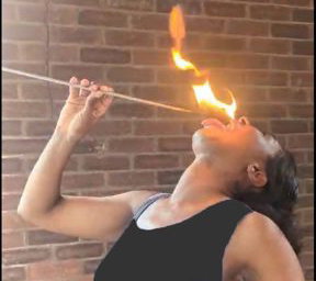 Fire eating