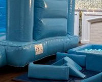 Indoor Pastel Blue Bouncy Castle and Soft Play Package