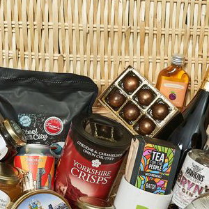 Luxury Hampers with produce from Sheffield and Derbyshire