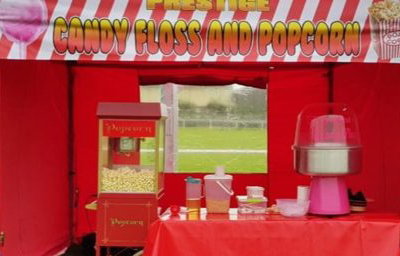 candy floss and popcorn machine stall hire