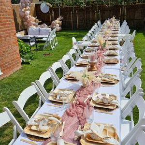 Table set up for a Baptism 
