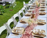 Table set up for a Baptism