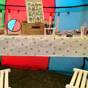 face painting set up 