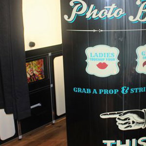 dark wood Photo Booth