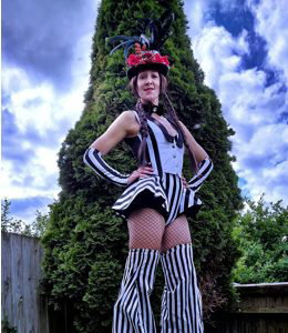 Black tie dinner stilts