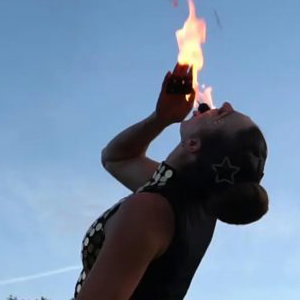 Fire eating fireknights circus 