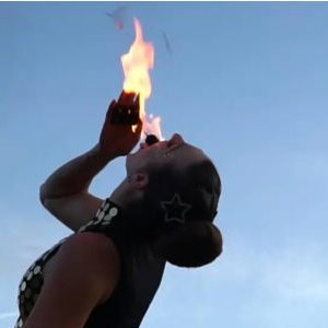 Fire eating fireknights circus 