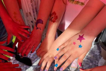 Glitter tattoos by Holly