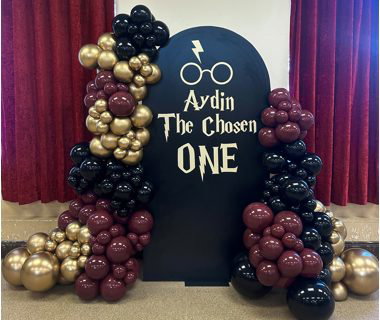 Harry Potter Backdrop & Balloon Arch 