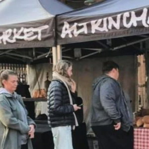 A popular scene at our artisan market stalls.