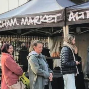 A popular scene at our artisan market stalls.