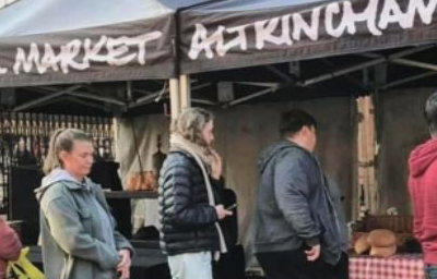 A popular scene at our artisan market stalls.