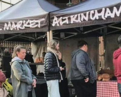 A popular scene at our artisan market stalls.