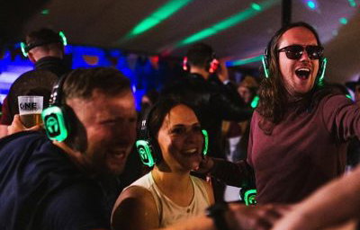 Dancing at a silent disco