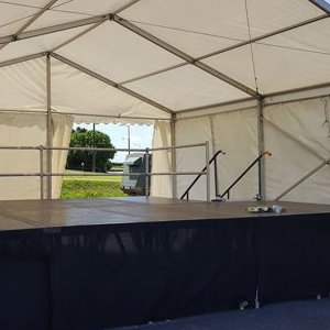 Outdoor covered stage hire