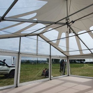 Clear cone roof