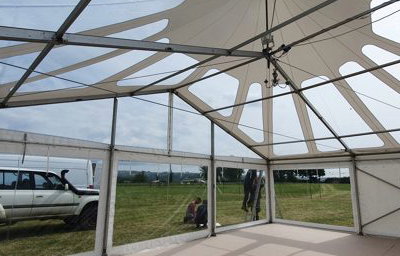 Clear cone roof