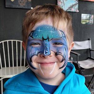Blue Bat Facepait