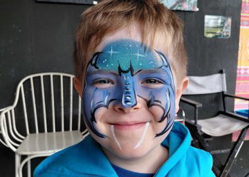 Blue Bat Facepait