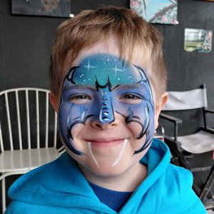 Blue Bat Facepait