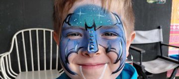 Blue Bat Facepait