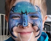 Blue Bat Facepait