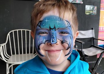 Blue Bat Facepait