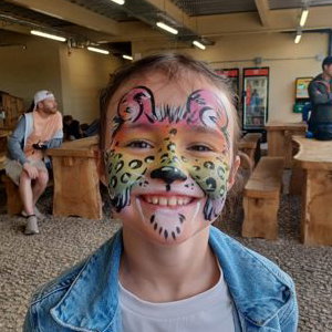 Rainbow Cheetah Facepaint