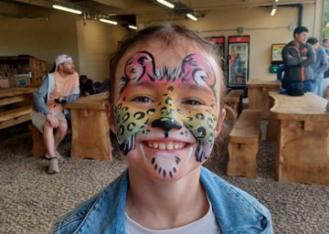 Rainbow Cheetah Facepaint