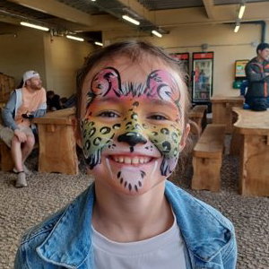 Rainbow Cheetah Facepaint