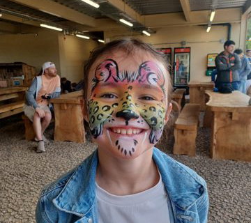 Rainbow Cheetah Facepaint