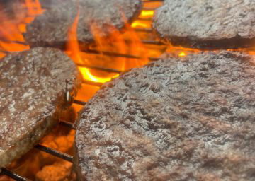 Flame grilled burgers