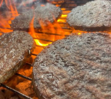 Flame grilled burgers