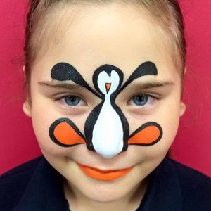 Penguin face paint