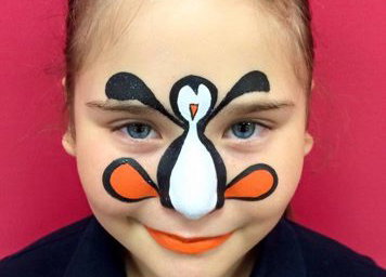 Penguin face paint