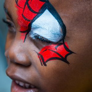 Spiderman face paint