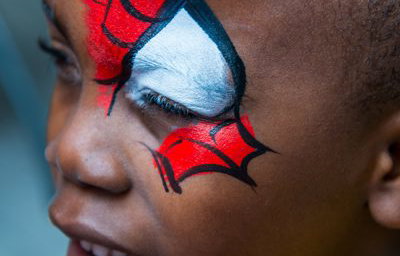 Spiderman face paint