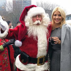 With Holly Willoughby