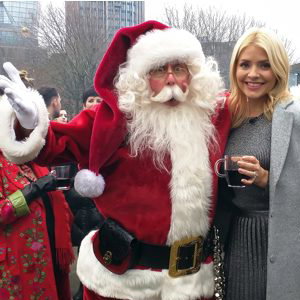 With Holly Willoughby