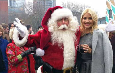 With Holly Willoughby