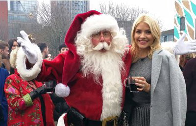 With Holly Willoughby