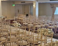 Limewash Chiavari Chair Hire for a London Wedding Ceremony