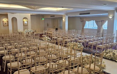 Limewash Chiavari Chair Hire for a London Wedding Ceremony