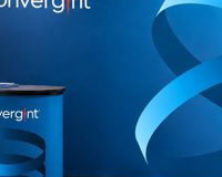 Curved pop-up exhibition stand