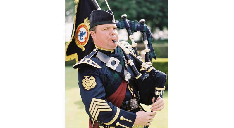 Bagpipers in Orkney