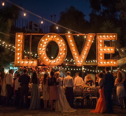 Light Up Letters in Down