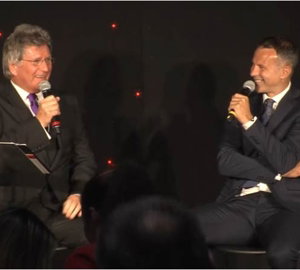 Hosting Q&A with Ryan Giggs, OBE at Old Trafford, Manchester.